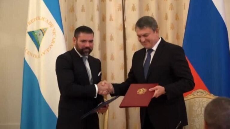 Rusia firma acuerdos de cooperación con Nicaragua