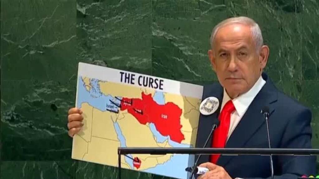 Entre abucheos y una sala casi vacía, así fue el discurso de Netanyahu en la ONU