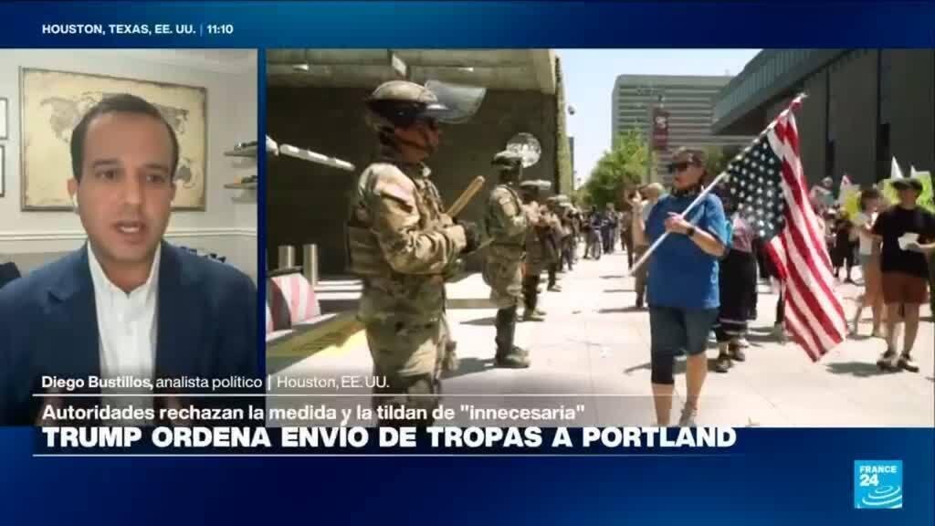 ¿Bajo qué argumento fueron desplegadas las tropas estadounidenses en Portland?