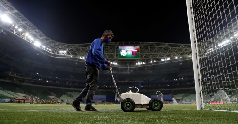 River y otra dificultad en busca de la hazaña en Brasil: el césped artificial del Allianz Parque, la casa del Palmeiras