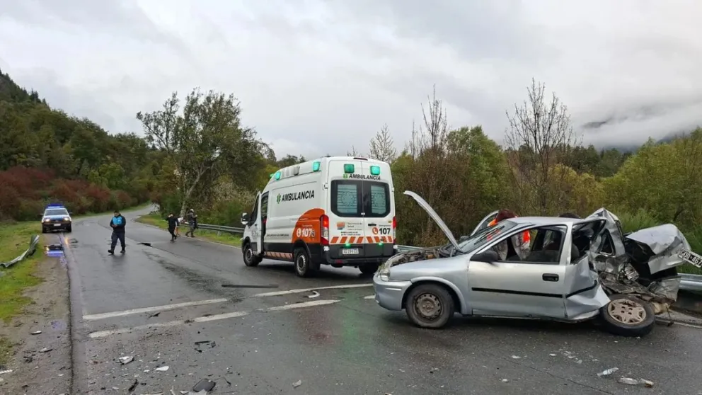 Accidente en camino vecinal de Lago Puelo a El Bolsón