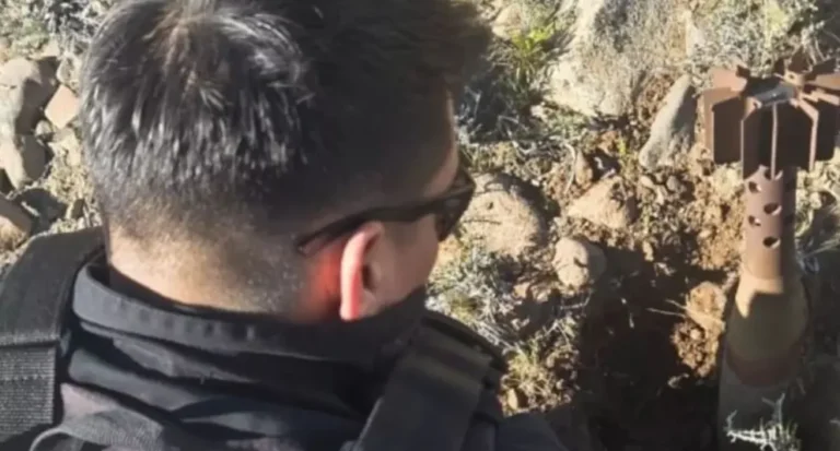 Encontraron un proyectil de mortero en una zona rural de Sarmiento