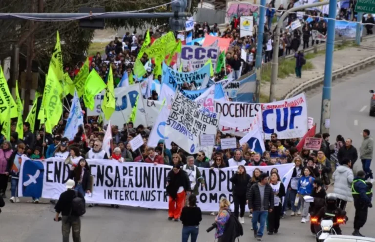 Fue multitudinaria la marcha federal universitaria en Comodoro