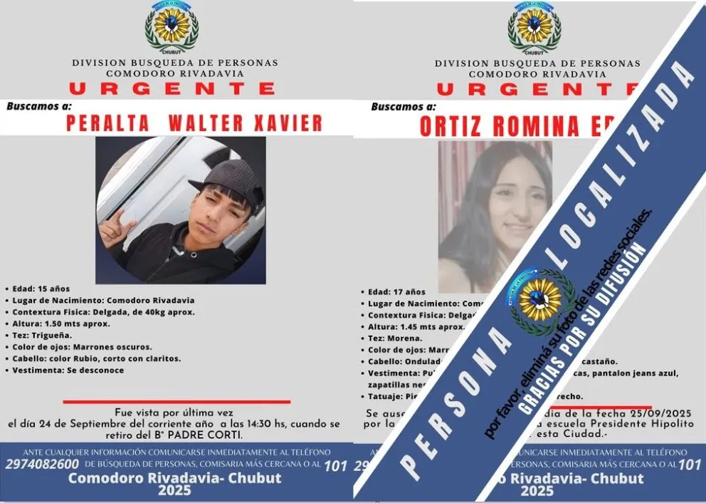 Encontraron a la adolescente desaparecida en Divina Providencia