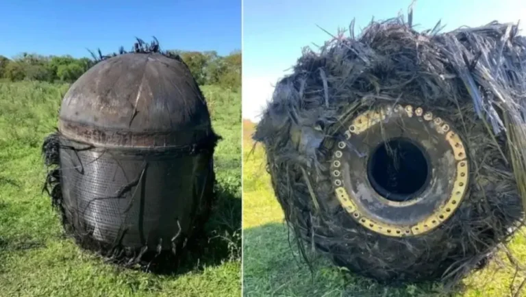 Retiran chatarra espacial hallada en un campo de Chaco
