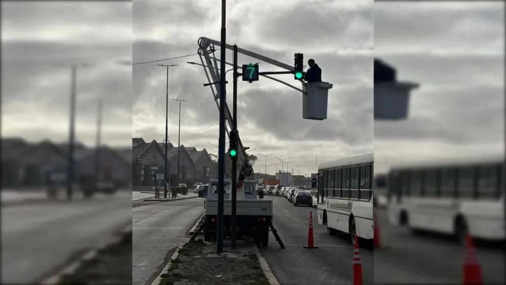 Colocan decrementadores en semáforos para agilizar la circulación en Comodoro