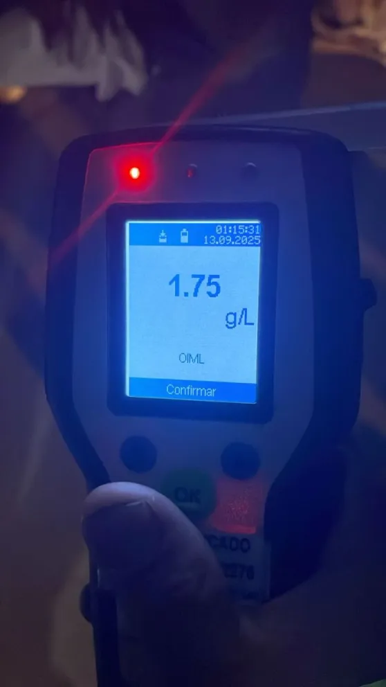 Conductor alcoholizado fue detectado en un control en Zona Sur