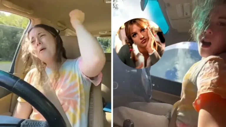 Grababa un video cantando un tema de Britney Spears y volcó