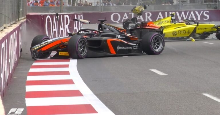 Fórmula 2: la maniobra criminal del checo Roman Stanek en Bakú, que destrózó dos autos y obligó a frenar la clasificación en Azerbaiyán