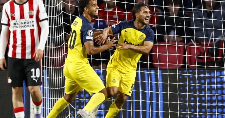 Kevin Mac Allister, el primer gol argentino de la fase de liga de la Champions League para un triunfazo histórico del Union Saint-Gilloise en PSV