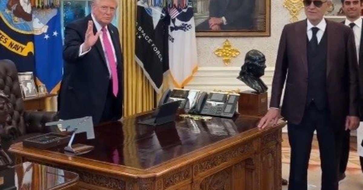 Andrea Bocelli le cantó a Donald Trump en su visita a la Casa Blanca