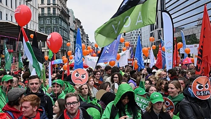 Protestas en Bélgica: una huelga general causa cancelaciones masivas y disturbios en Bruselas