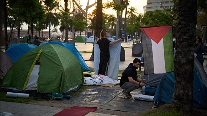 Los manifestantes en Lisboa y España apoyan la Flotilla interceptada por Israel
