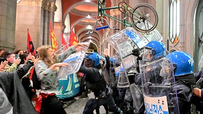 Miles protestan en ciudades italianas tras la intercepción de flotilla hacia Gaza por Israel