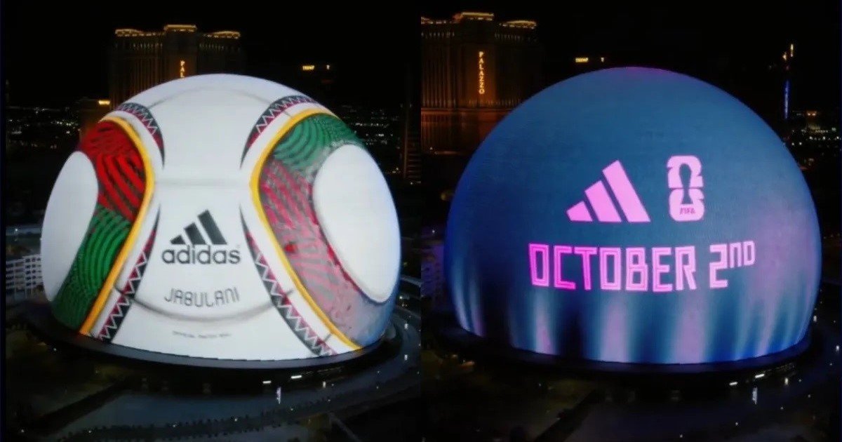 Mundial 2026: la espectacular proyección en el Sphere de Las Vegas para anunciar la pelota que se usará en la Copa del Mundo del próximo año