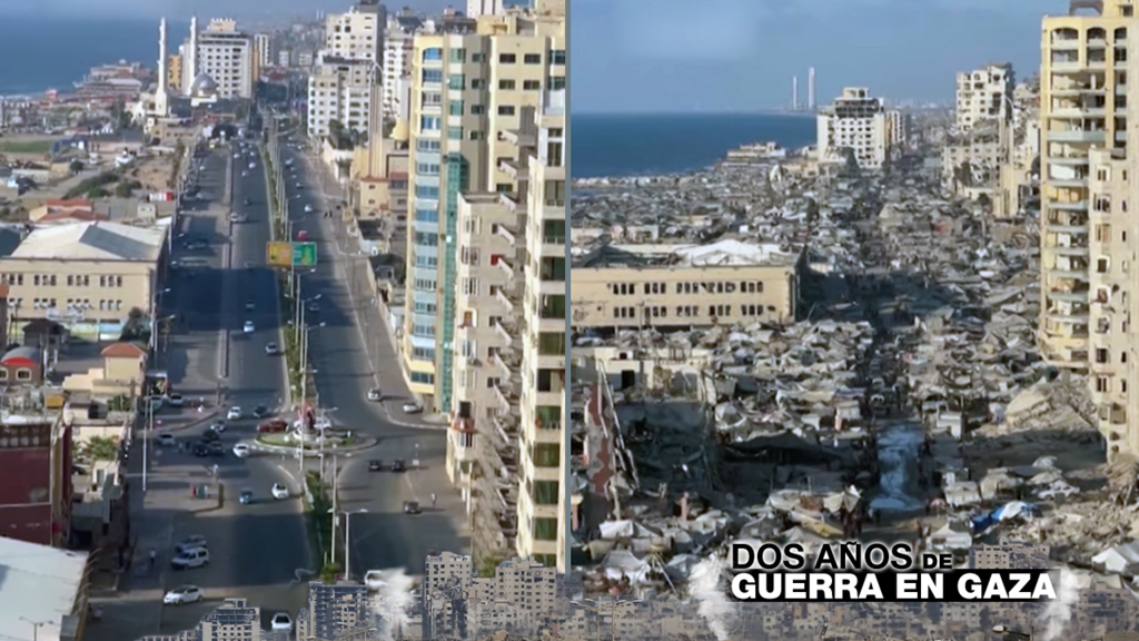 Así se ven 731 días de devastación en la Franja Gaza