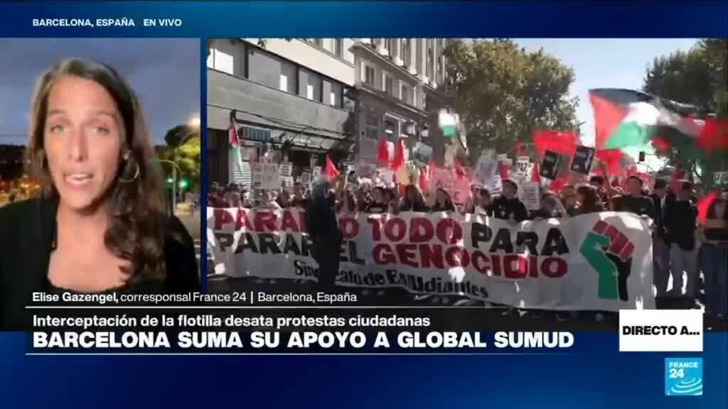 Directo a... Barcelona y las manifestaciones en apoyo a la Flotilla Global Sumud