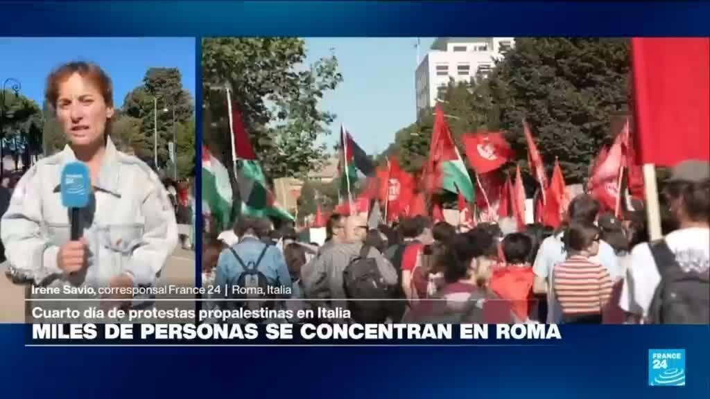 Informe desde Roma: cuarto día de protestas propalestinas multitudinarias en Italia