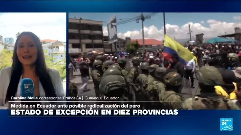 Noboa decreta estado de excepción en diez provincias de Ecuador tras 14 días de protestas
