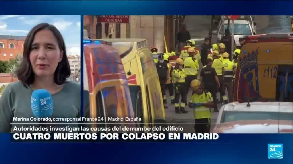 Cuatro personas muertas tras el colapso de un edificio en Madrid