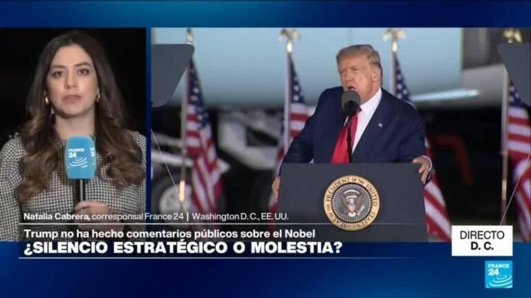 Directo D. C. y lo que dijo Trump sobre el Nobel de Paz recibido por María Corina Machado