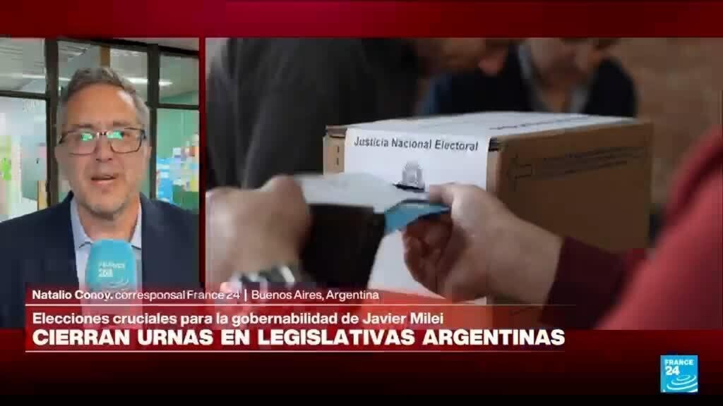 Informe desde Buenos Aires: cierran urnas de legislativas decisivas para Gobierno de Milei