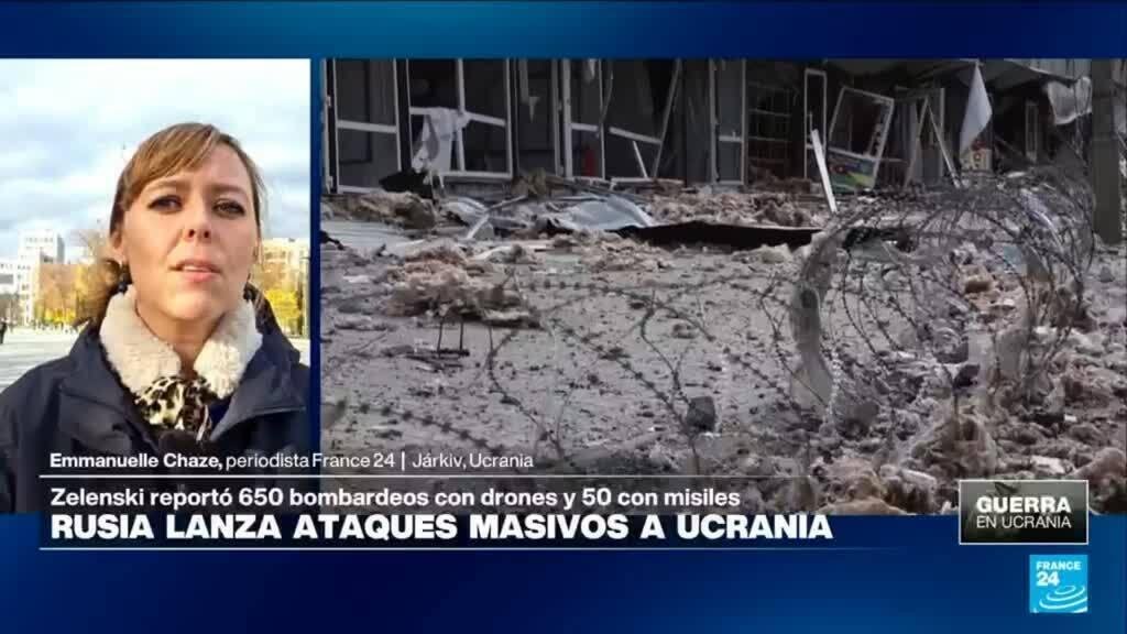 Rusia lanza 650 bombardeos con drones y misiles en Ucrania, según Zelenski