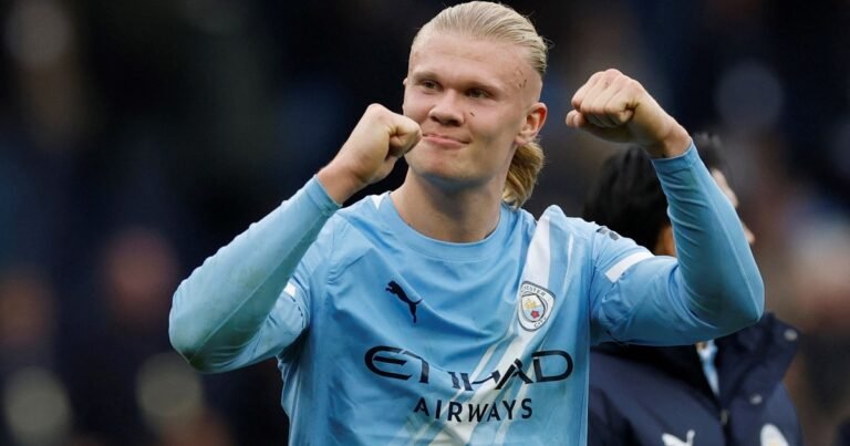 Erling Haaland, el Androide del gol: marcó un doblete para el triunfo del City y estableció un nuevo récord en la Premier League