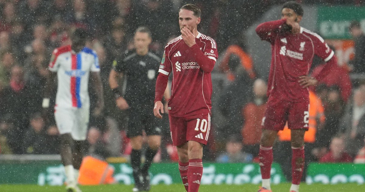 Golpe en Anfield: el Liverpool de Alexis Mac Allister perdió por goleada ante Crystal Palace y quedó eliminado de la Copa de la Liga de Inglaterra