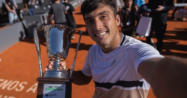 Román Burruchaga, hijo de campeón del mundo y promesa de top 100: "Si no sos fuerte mentalmente, no te puede ir bien en el tenis"