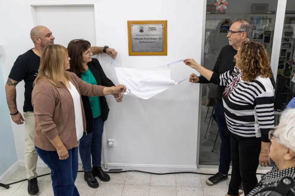 Olinda Portaluppi de Walsamakis es el nuevo nombre de la Biblioteca Municipal de Comodoro Rivadavia