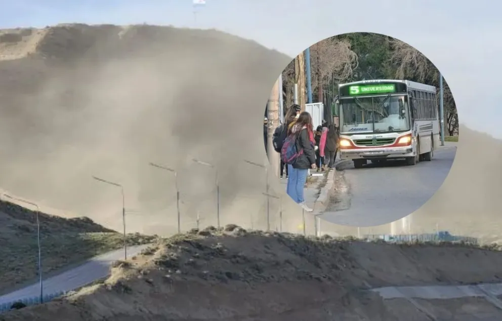 Suspenden el servicio de colectivos hacia zona norte por el viento