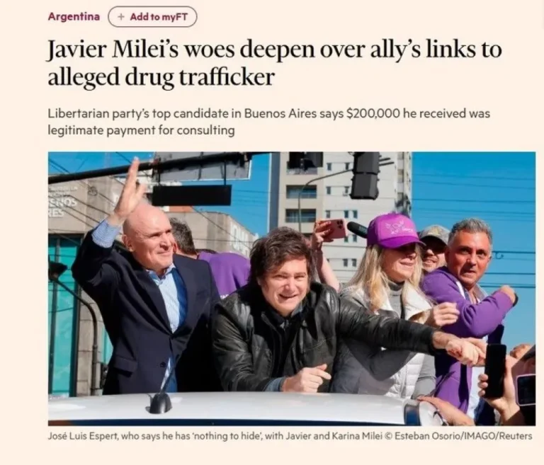 Repercusión internacional del caso Espert: El Financial Times expone el escándalo que complica a Milei