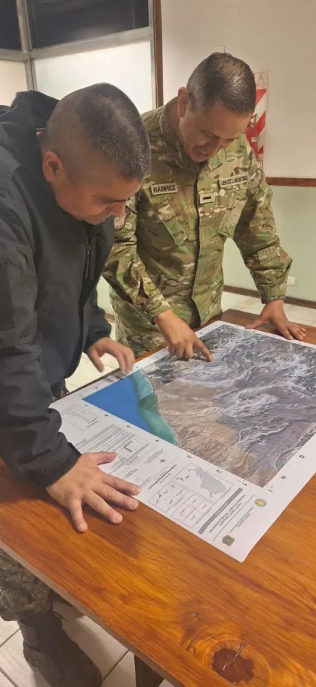 El Ejército realizó dos cartas topográficas del sector del rastrillaje