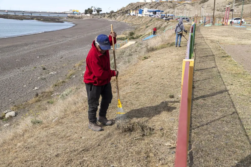 Continúan las tareas de limpieza municipal en espacios públicos de la ciudad 