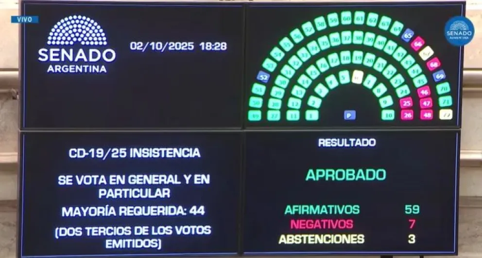 El Senado rechazó los vetos y obliga a cumplir las leyes de emergencia pediátrica y financiamiento universitario