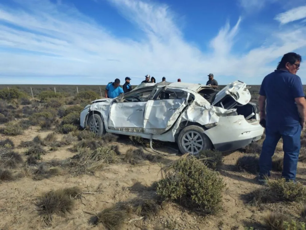 Fuerte accidente en la Ruta 3 entre Trelew y Uzcudun: una persona resultó herida