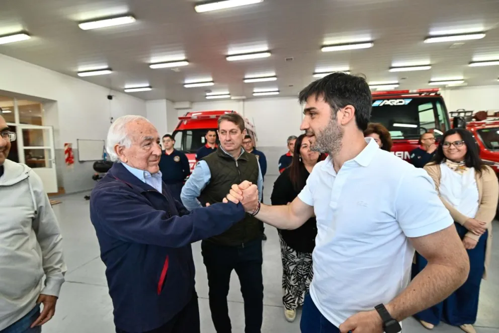 Torres junto a Biss garantizó el financiamiento del Cuartel de Bomberos de Rawson y el cobro de la Tasa de Sostenimiento