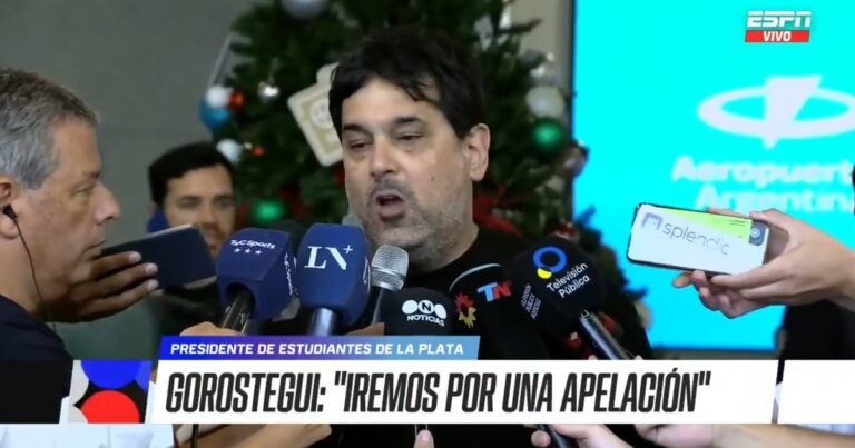 El vice de Estudiantes avisó que apelarán la sanción de la AFA y el club redobla su postura por el "pasillo obligatorio"