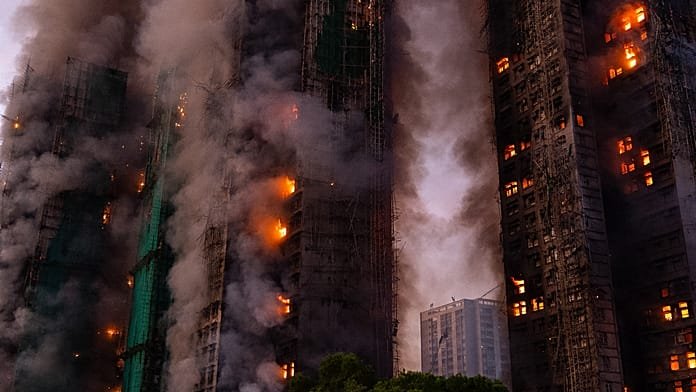 Ascienden a 13 los muertos por el incendio en un complejo residencial de Hong Kong