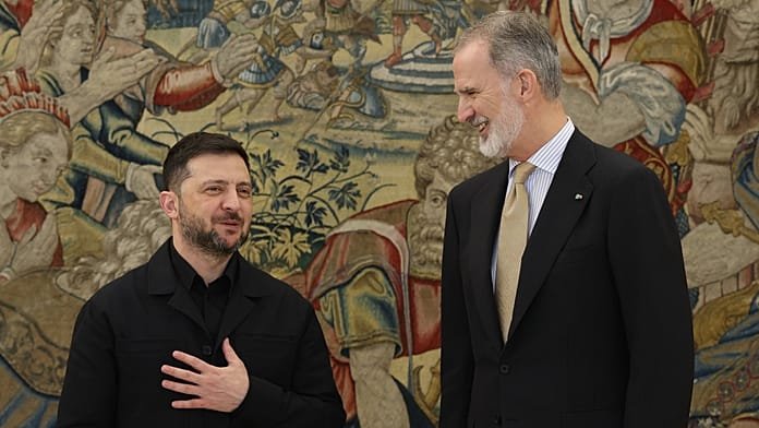 "El tiempo que sea necesario": Felipe VI reafirma a Zelenski el apoyo de España a Ucrania