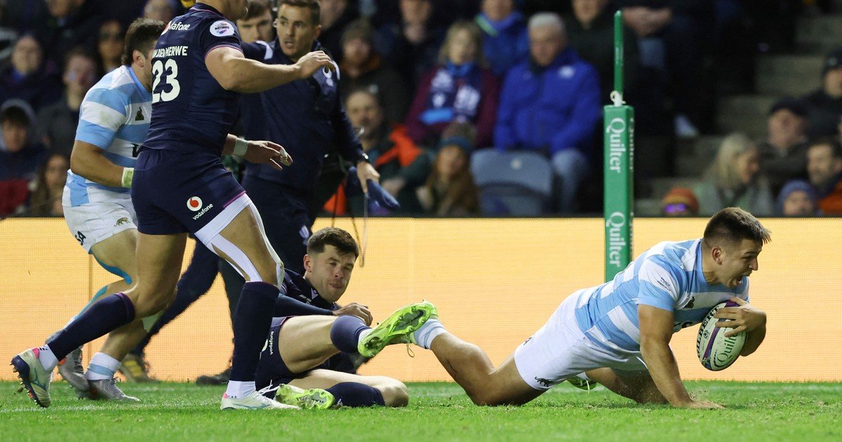 Así fue la seguidilla de tries con los que Los Pumas remontaron el partido ante Escocia