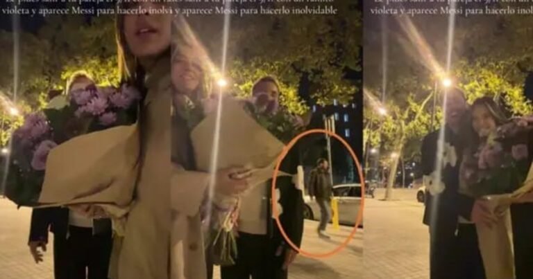 Insólito momento viral: una pareja registraba un paseo romántico y apareció Messi en su video