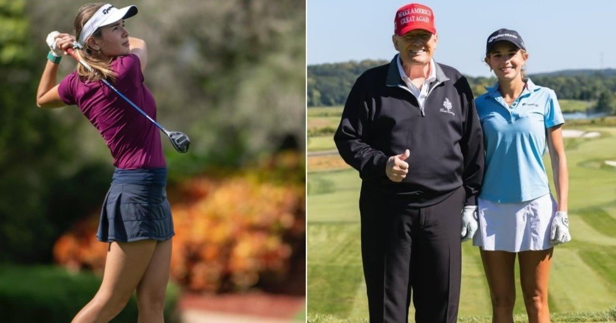 Kai Trump, la nieta del presidente de EE.UU. e hija de la pareja de Tiger Woods que debutará en el circuito de golf