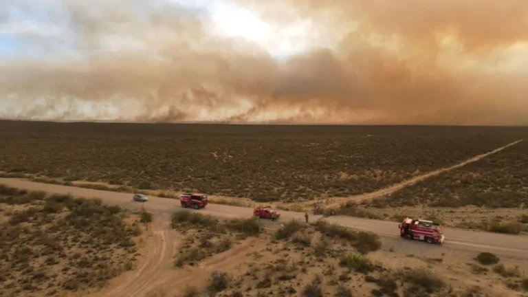Siguen incontrolables los incendios en campos de Trelew