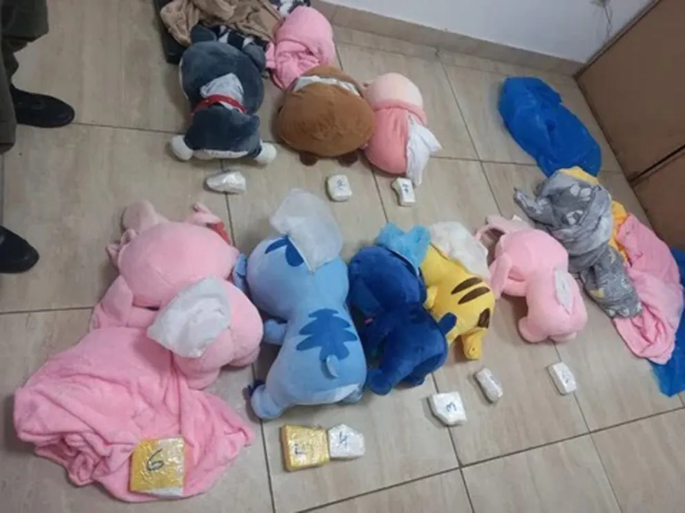 Gendarmería detecta casi 3 kilos de cocaína ocultos en peluches en un operativo en Tucumán