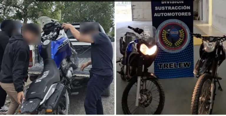 Recuperan dos motos robadas en Trelew tras operativos policiales