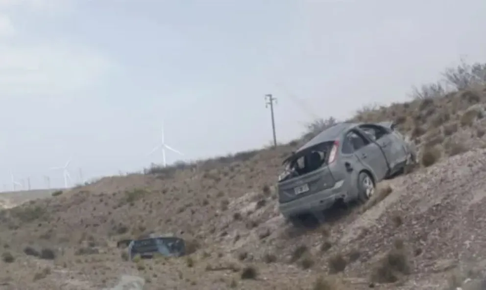 Joven con heridas graves tras salir despedido de un auto en la ruta 3 entre Trelew y Madryn