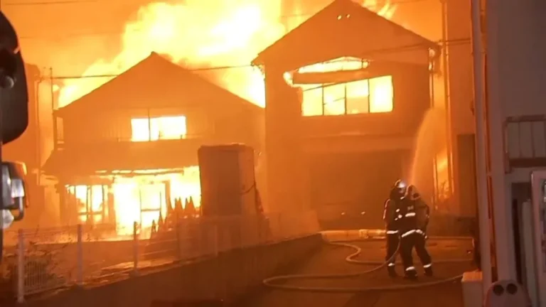 Japón: impactante incendio dejó un muerto y 170 edificios dañados