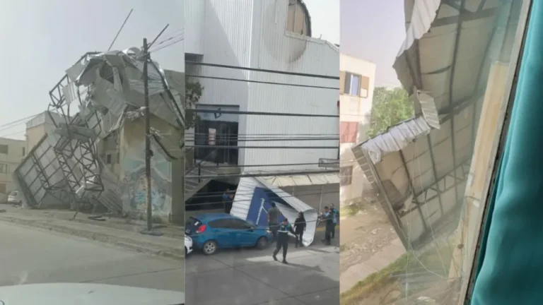 Las ráfagas ya causan destrozos en Comodoro Rivadavia